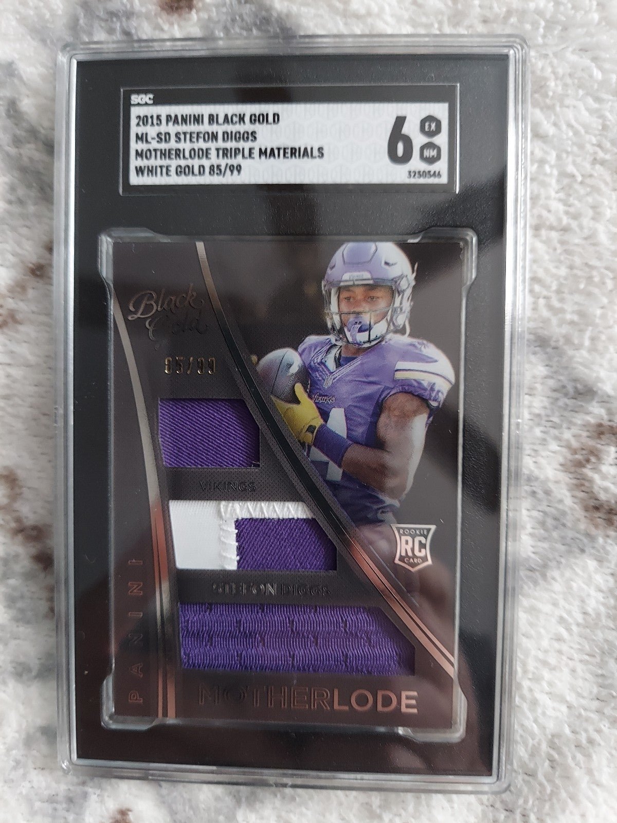 2015 Stefon Diggs Rookie Jersey Triple Patch