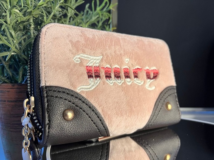 Juicy Couture Retro Vibe Wallet Double Zipper Dusty Blush