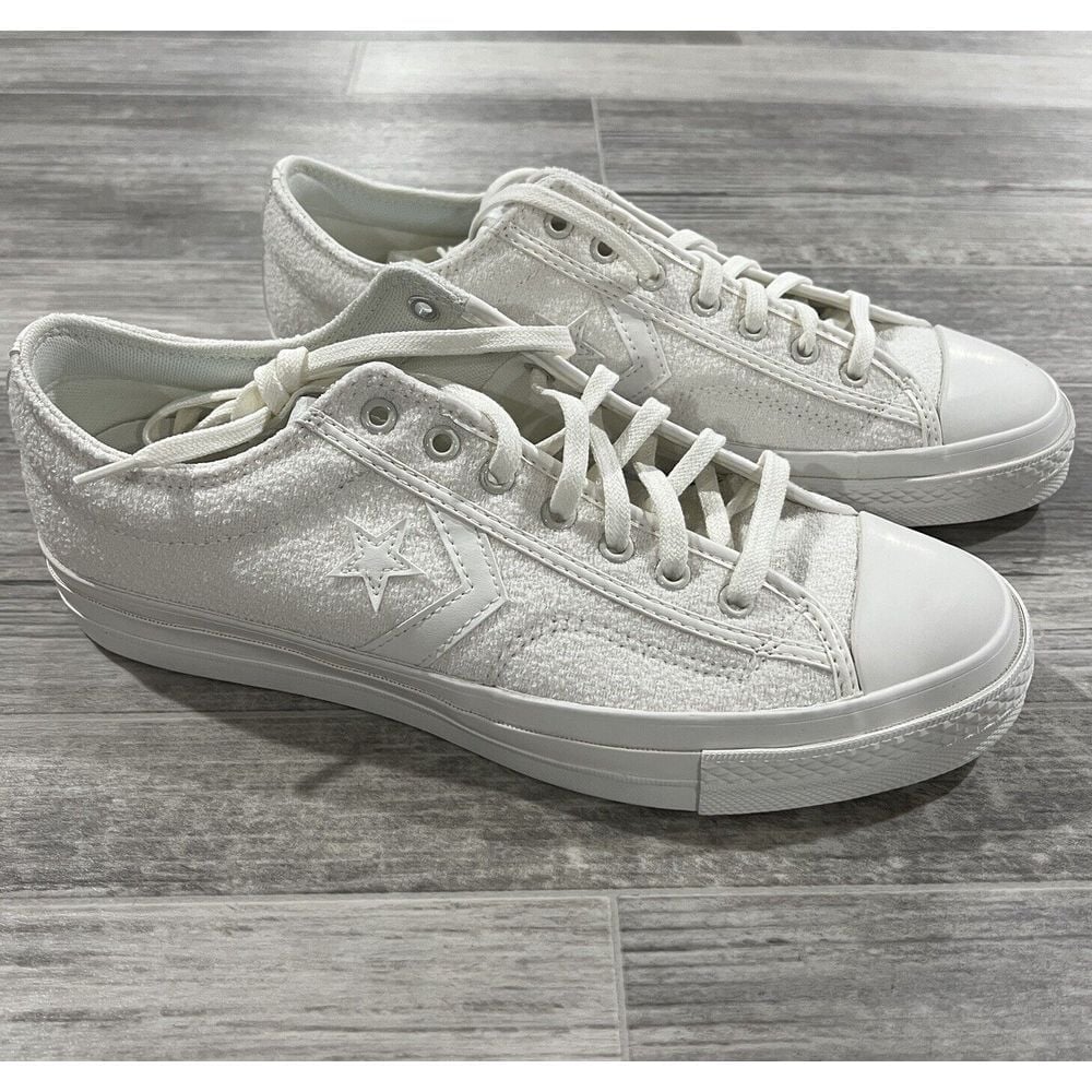 CONVERSE Shoes Mens 10.5 Vintage White Star Player 76 Faux Suede Sneaker Low Top