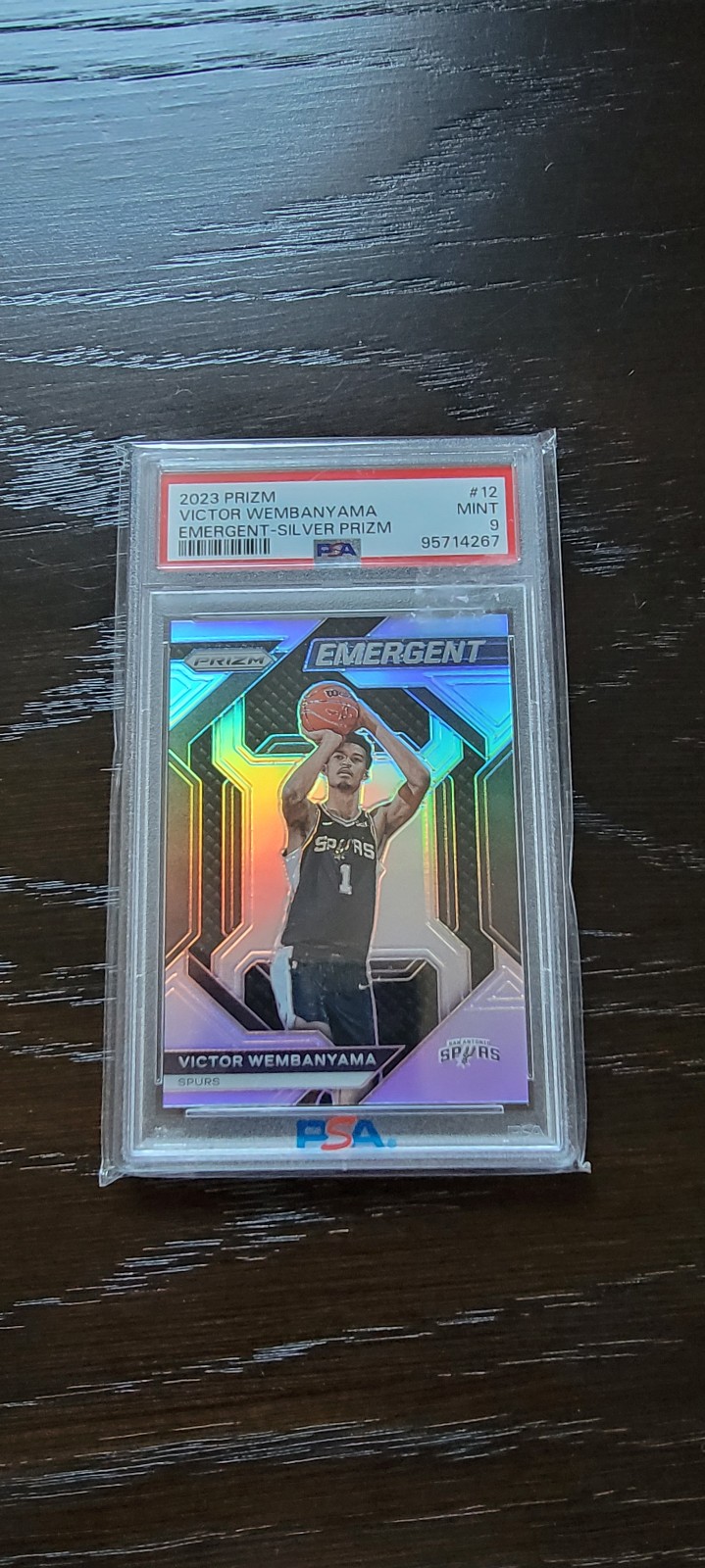 Graded Victor Wembanyama Prizm Silver Rookie Card