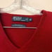 Polo by Ralph Lauren Men's M Medium Red Lambswool V Neck Sweater