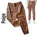 PAIGE Mayslie Jogger Vegan Leather Jeans - Size 10, Cognac color - Fall- NWOT