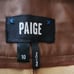 PAIGE Mayslie Jogger Vegan Leather Jeans - Size 10, Cognac color - Fall- NWOT