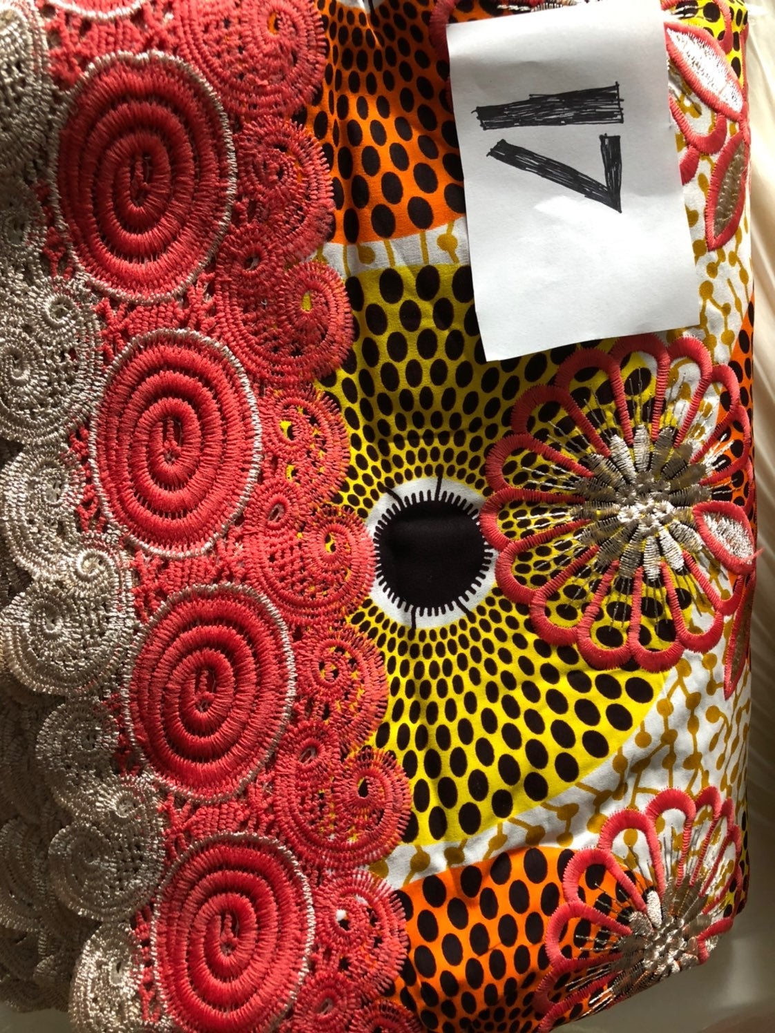 Embroidered 6yards African fabrics.