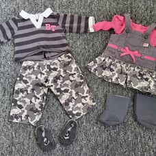 Bitty twins camouflage outfits