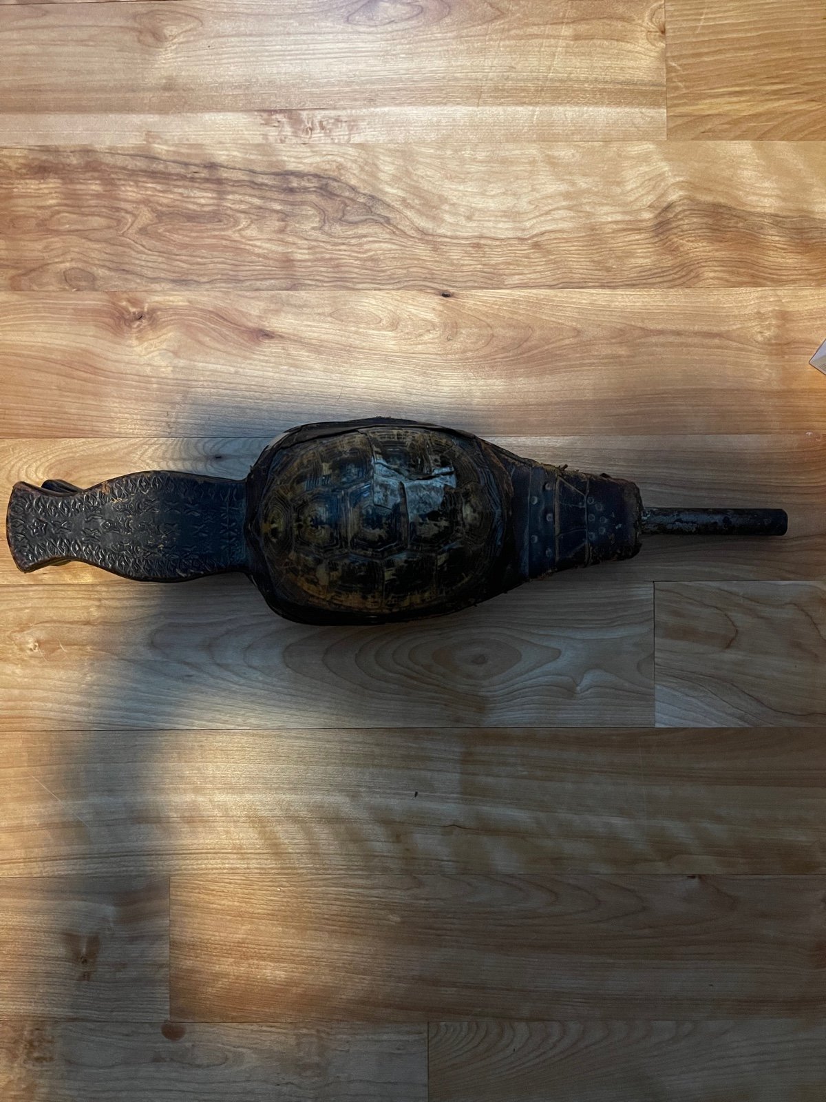 Antique turtle shell fireplace bellow