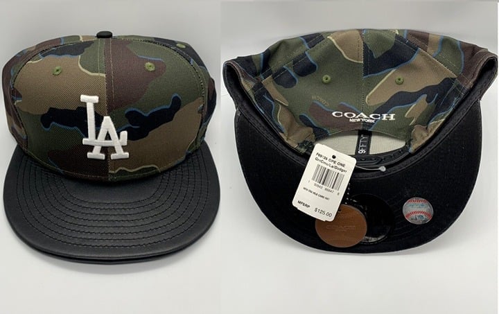 Coach Signature Flat Brim LA Los Angeles Dodgers 9Fifty New Era Hat Snapback Cap