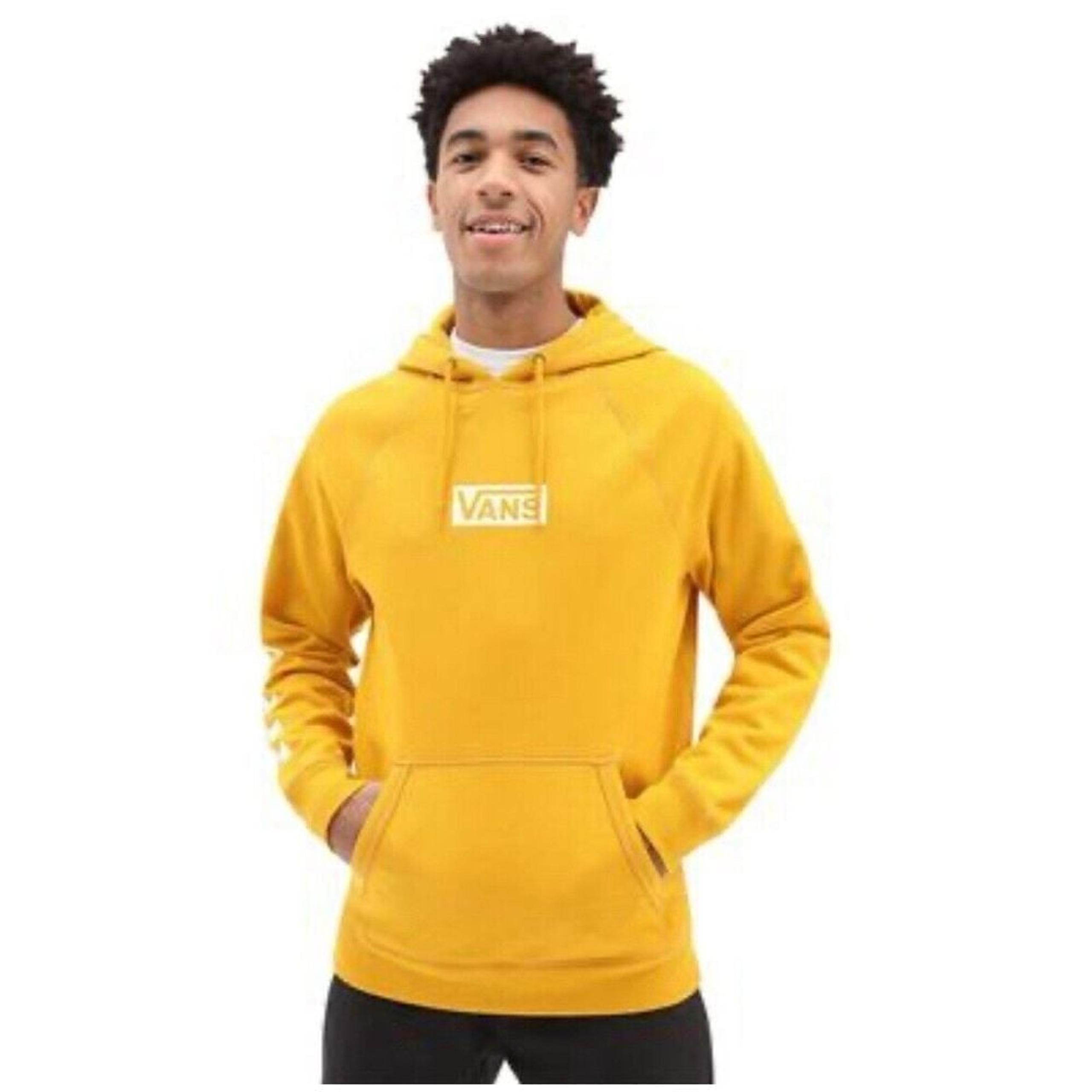 Vans $70 Men's Versa Standard Pullover Hoodie Sweatshirt Yellow Medium