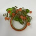 Bundle of 4: Vintage Italian Style Glass Beaded Floral Napkin Rings