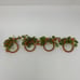 Bundle of 4: Vintage Italian Style Glass Beaded Floral Napkin Rings