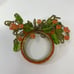 Bundle of 4: Vintage Italian Style Glass Beaded Floral Napkin Rings