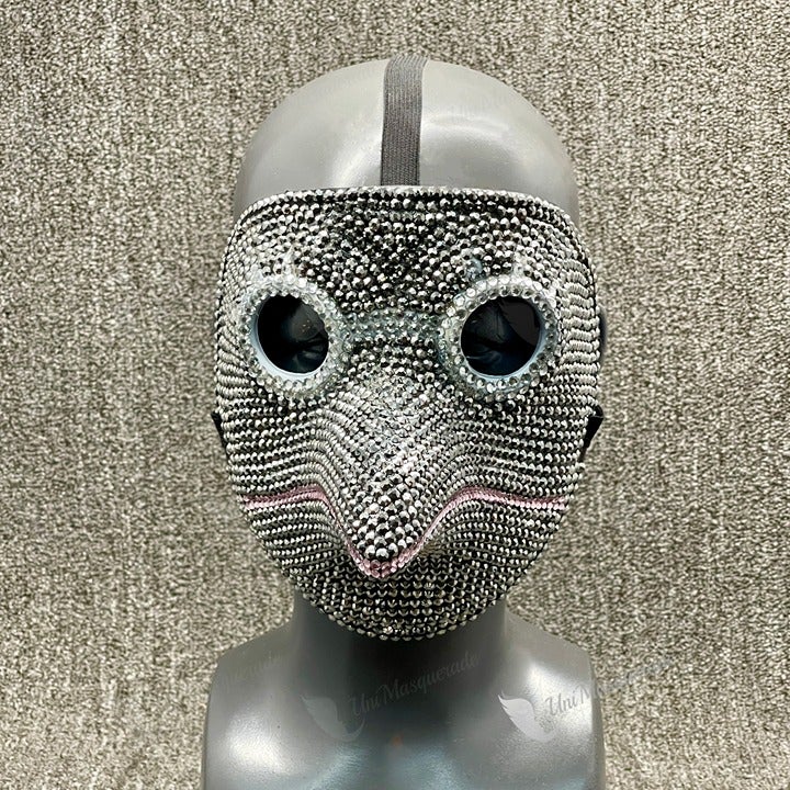 RHINESTONE KRUMP PLAGUE Dr. DANCE MIME FULL FACE MASK 2096