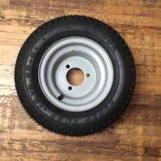 Lawnmower wheel and tire