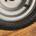 Lawnmower wheel and tire