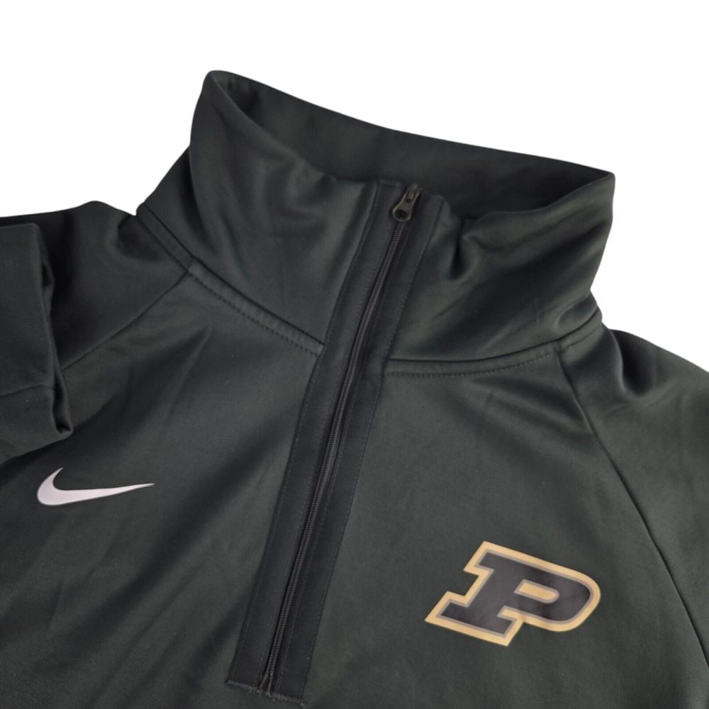 Nike CN9390-060 Purdue Citrus Bowl Womens 2XL XXL Gray Half Zip Therma Fleece