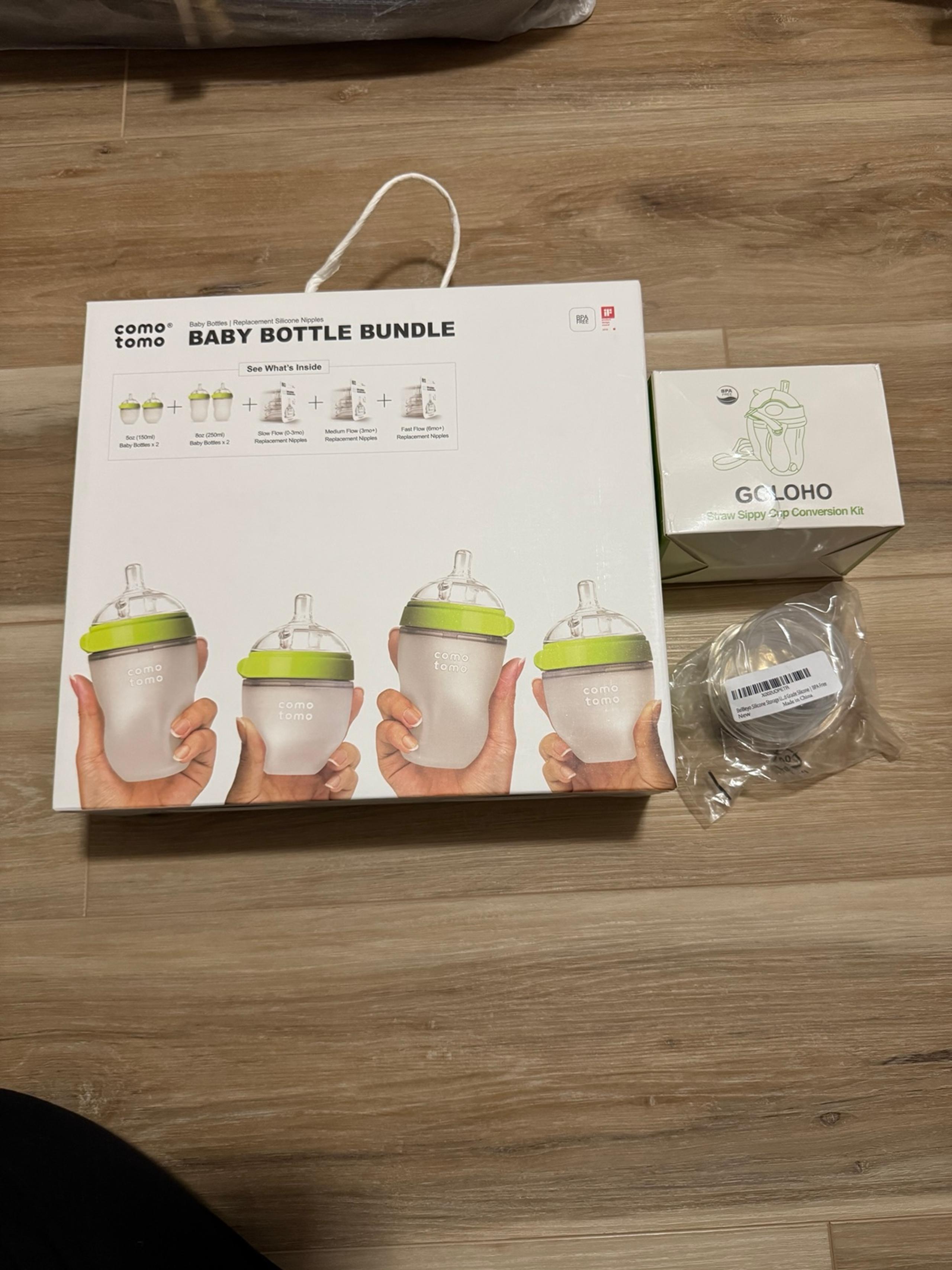 Green comotomo bottles bundle