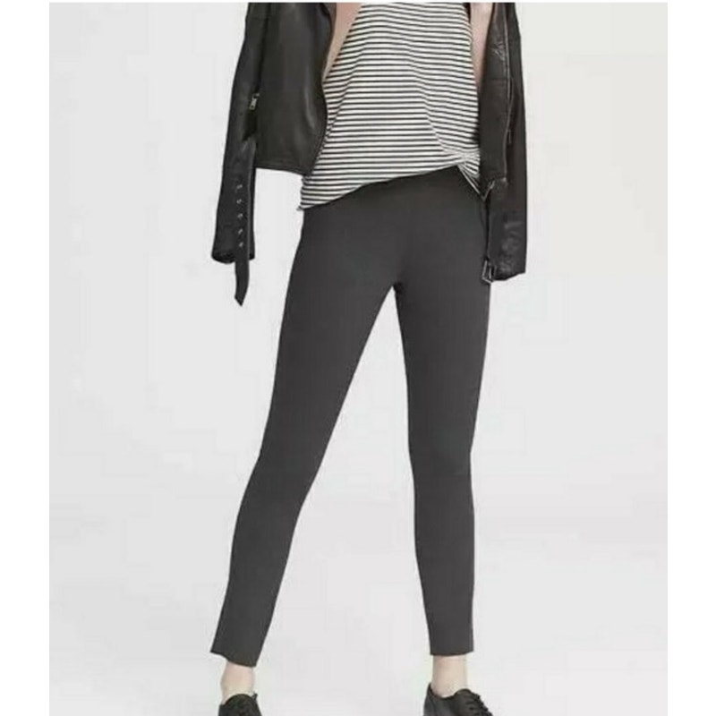 BANANA REPUBLIC WOMEN DEVON GRAY Hi Rise BI-STRETCH ANKLE Pants Sz 4 Petite