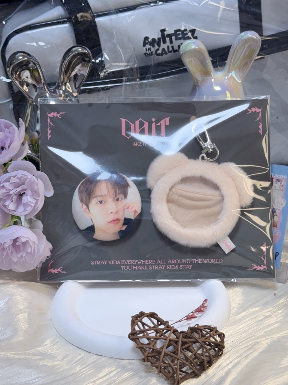 STRAY KIDS SEUNGMIN DO IT POP UP SOFT FACE BADGE & SKZOO COVER SET