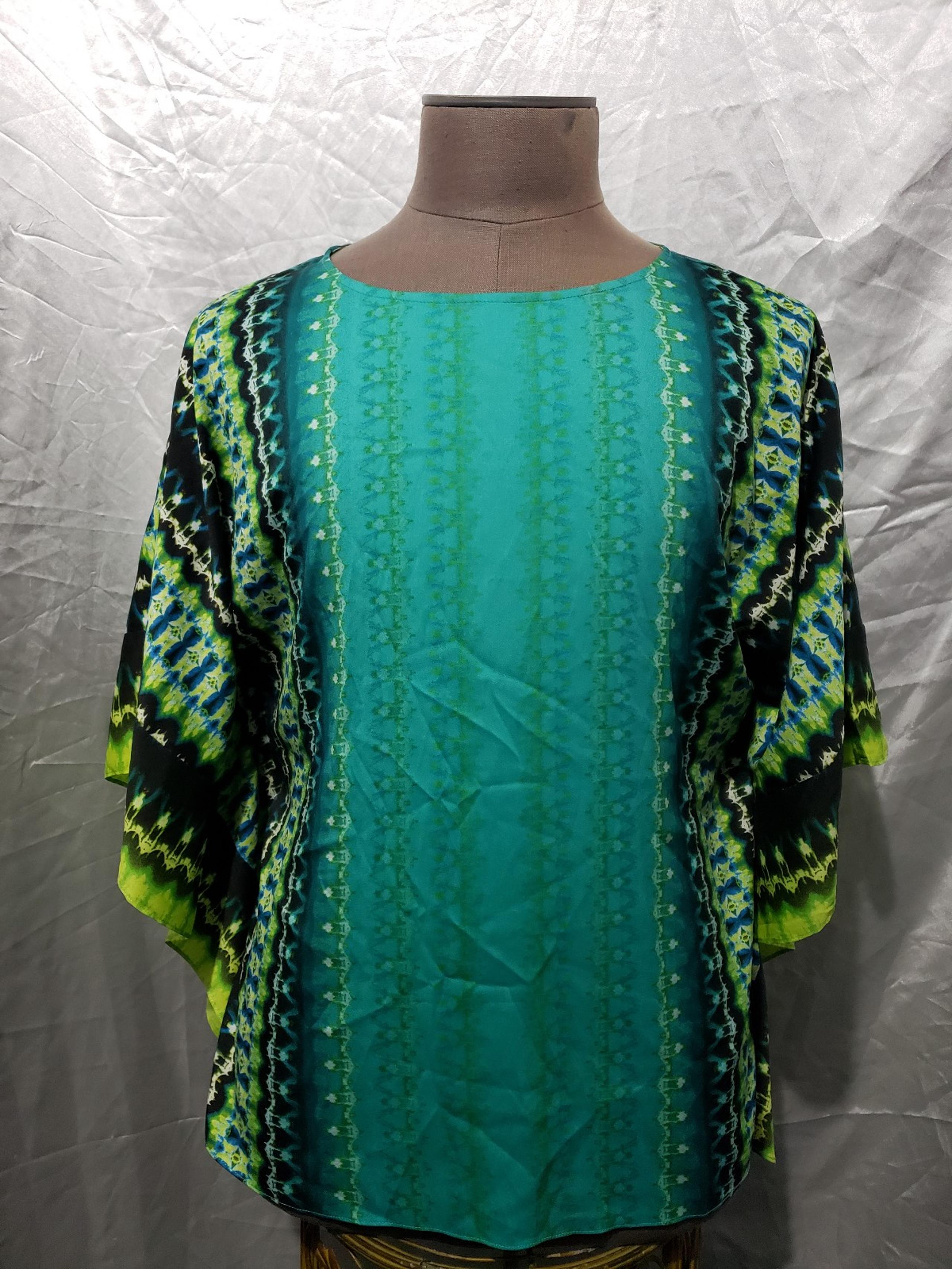 Bob Mackie Wearable Art Tunic Top Size M Tribal