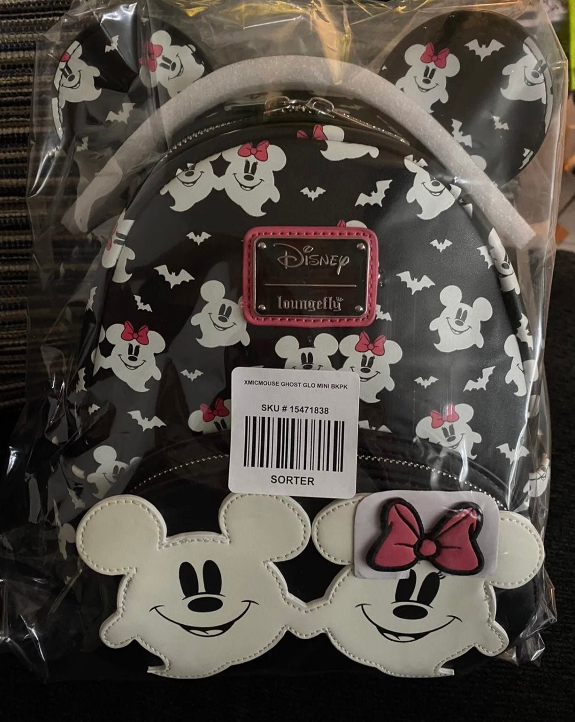 Loungefly Disney Mickey And Minnie Ghost mini backpack