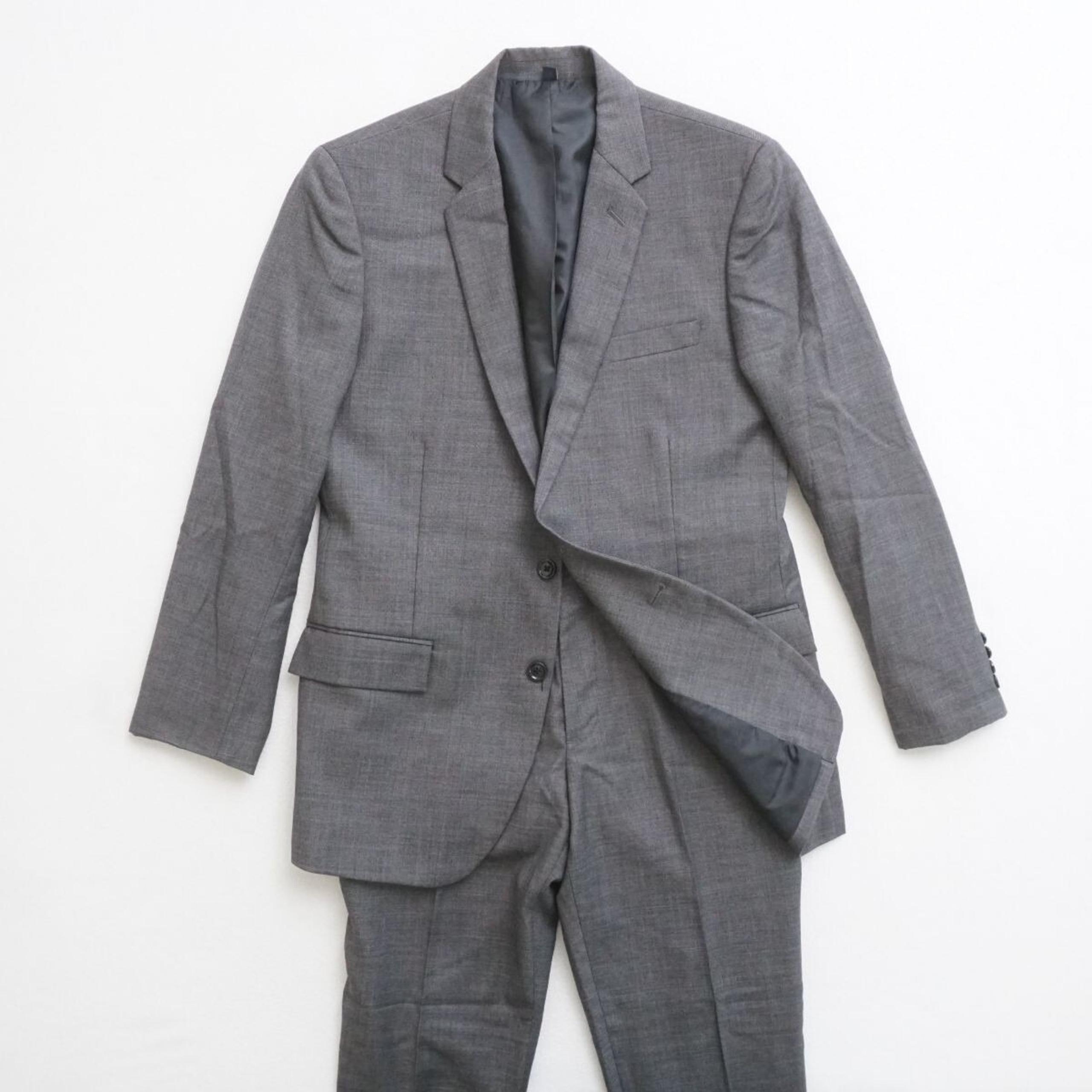 J Crew Thompson Mens 2 Piece Suit Gray Wool 2 Button Size 42R / 32x29