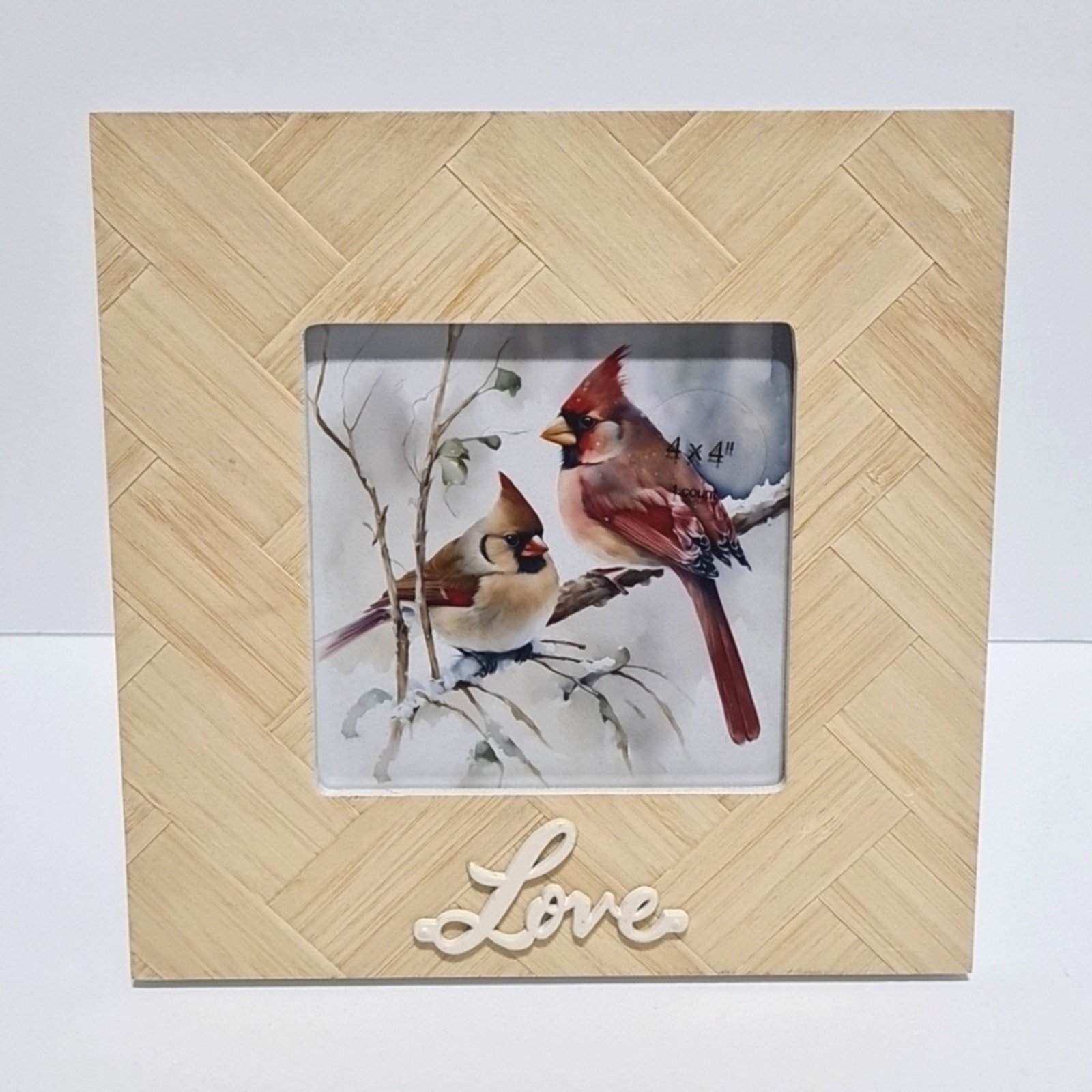 Love Birds on a Limb Framed Art Print