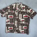 Vintage Liquid Blue Shirt Mens Extra Large Multicolor Hawaiian Surfing Cars