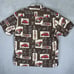 Vintage Liquid Blue Shirt Mens Extra Large Multicolor Hawaiian Surfing Cars