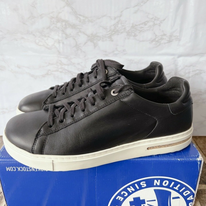 Birkenstock Bend Low Top Lace Up Sneaker Black Leather Womens EU 37 US 6- 6.5