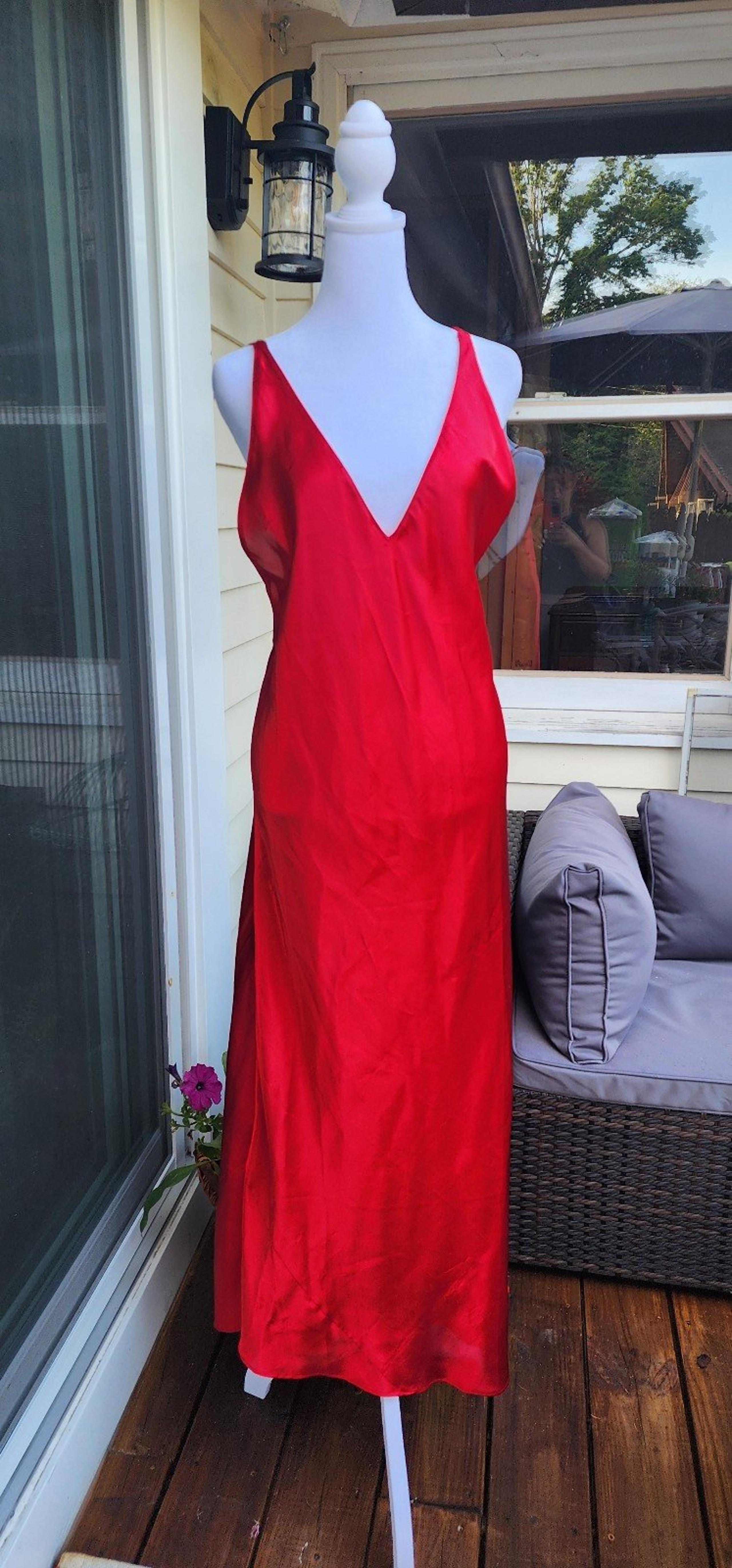 Fredericks of Hollywood Sexy Nightgown Sleepwear Women's Red Hot Medium J26