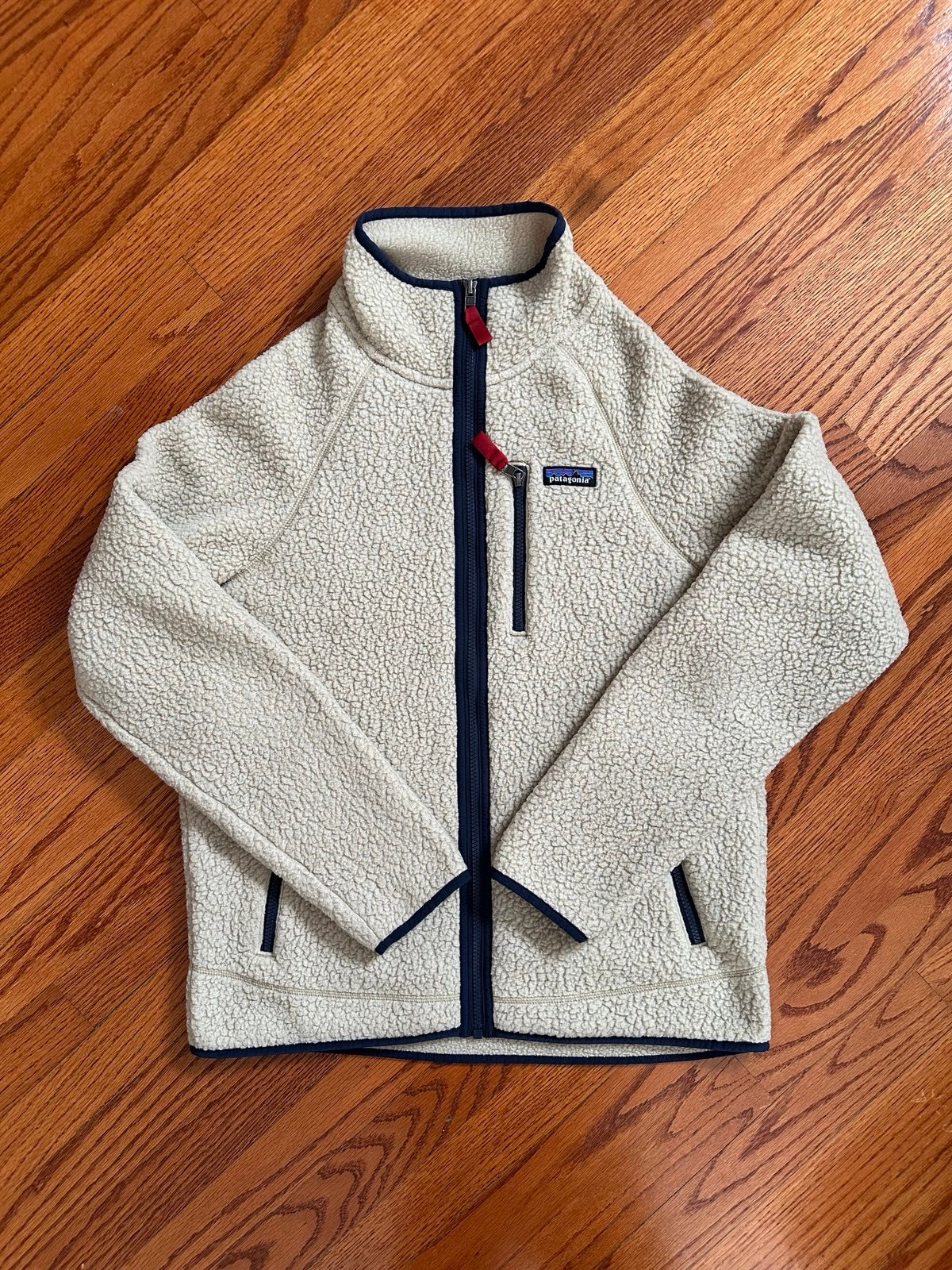 PATAGONIA Retro Pile El Cap Khaki Full Zip Fleece Sweater Jacket M Mens