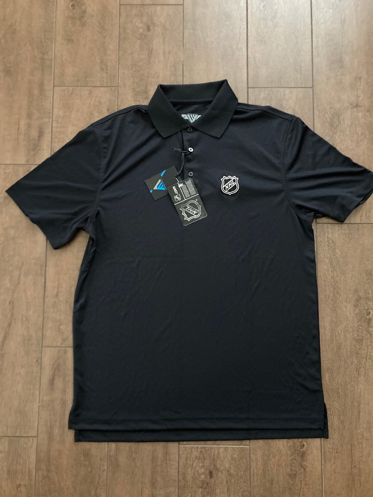 NHL Official Levelwear NHL LOGO Polo Black Sz M