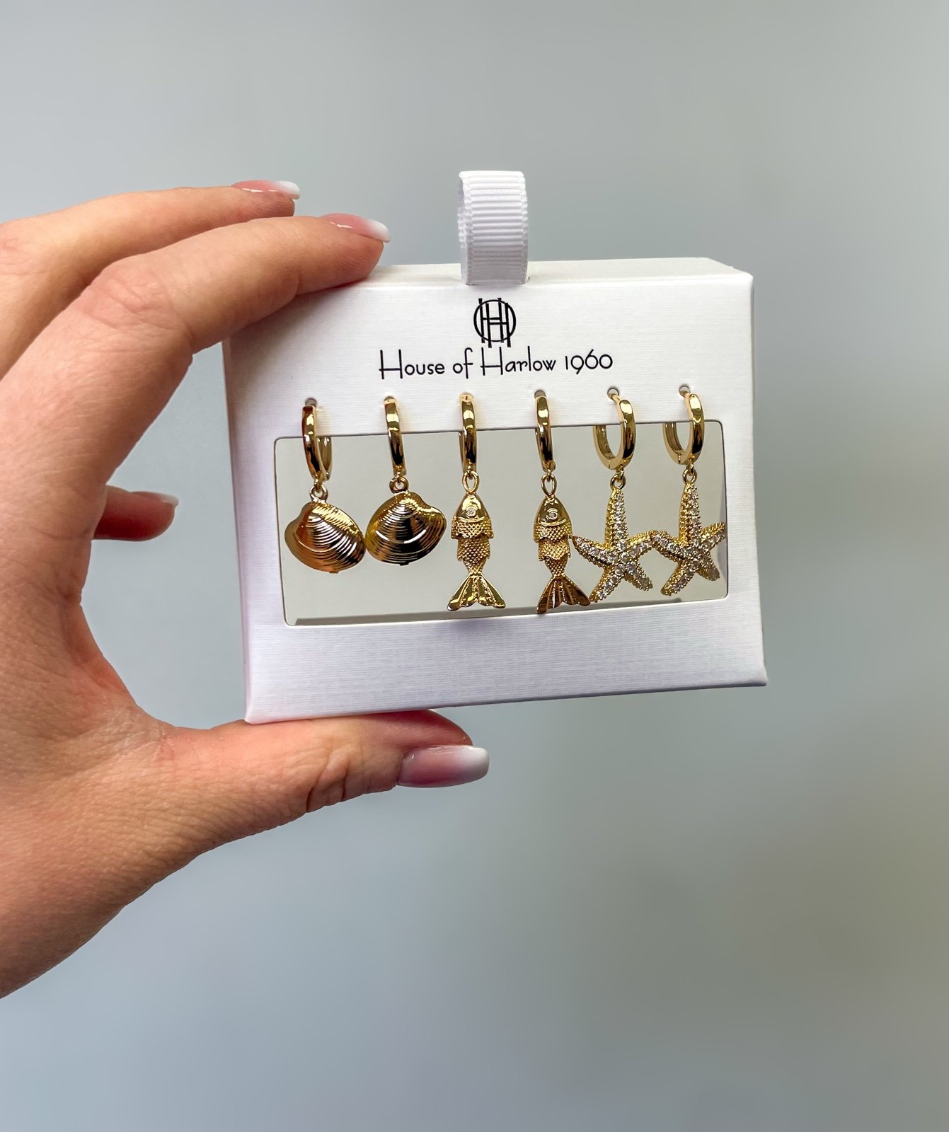 House of Harlow 1960 Gold Beach Charm Earrings