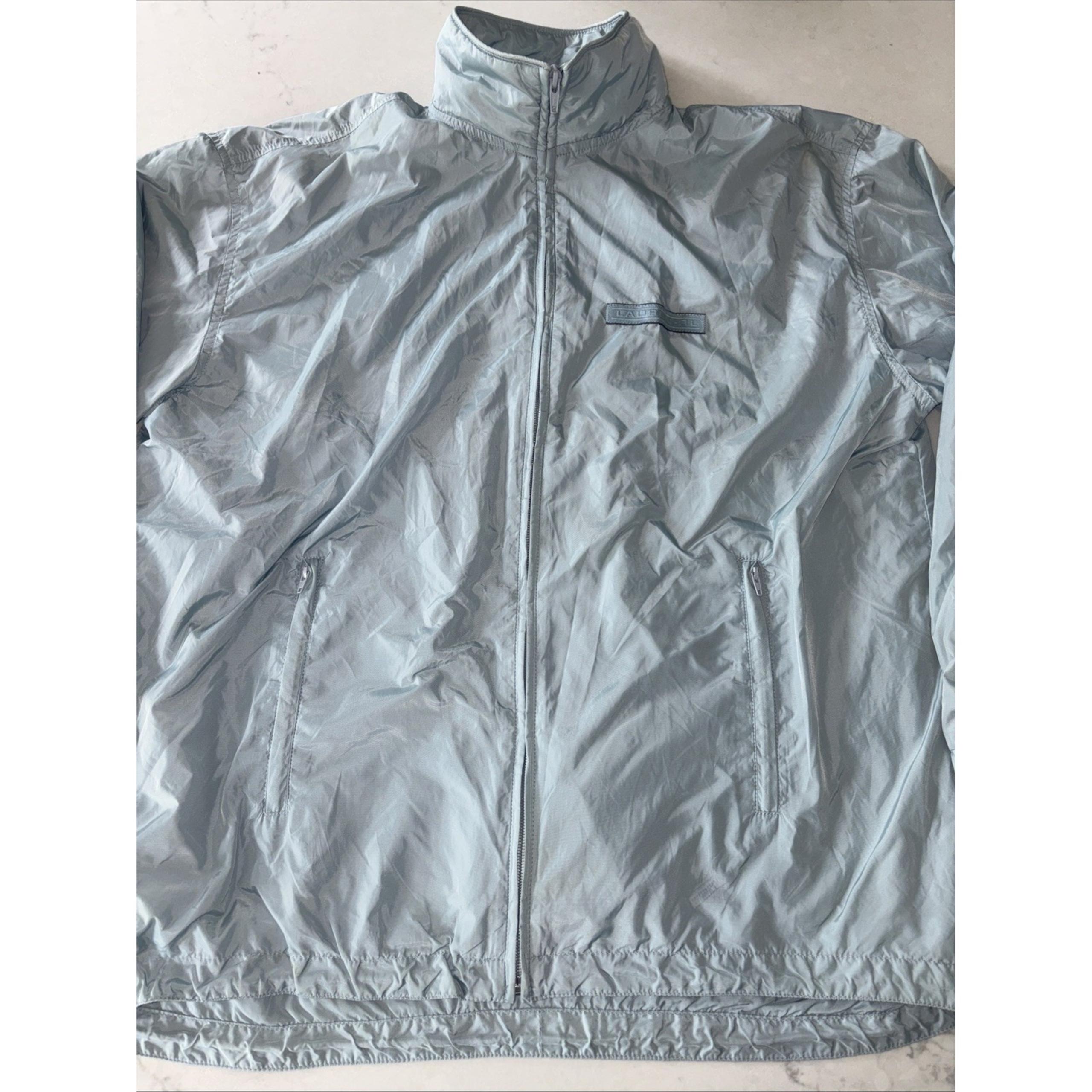 Polo Ralph Lauren Women's Small Light Blue Rain Varsity Jacket Windbreaker Lined
