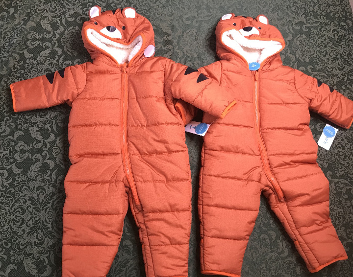 NWT twins carters tiger coat 2 prams 6-9
