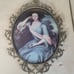 Vintage Large Convex Glass Ornate Brass Frame 17 12 Victorian Royal Woman