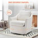 COLAMY Swivel Accent Chair Armchair, Upholstered Round Barrel Chair, 360°