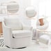 COLAMY Swivel Accent Chair Armchair, Upholstered Round Barrel Chair, 360°
