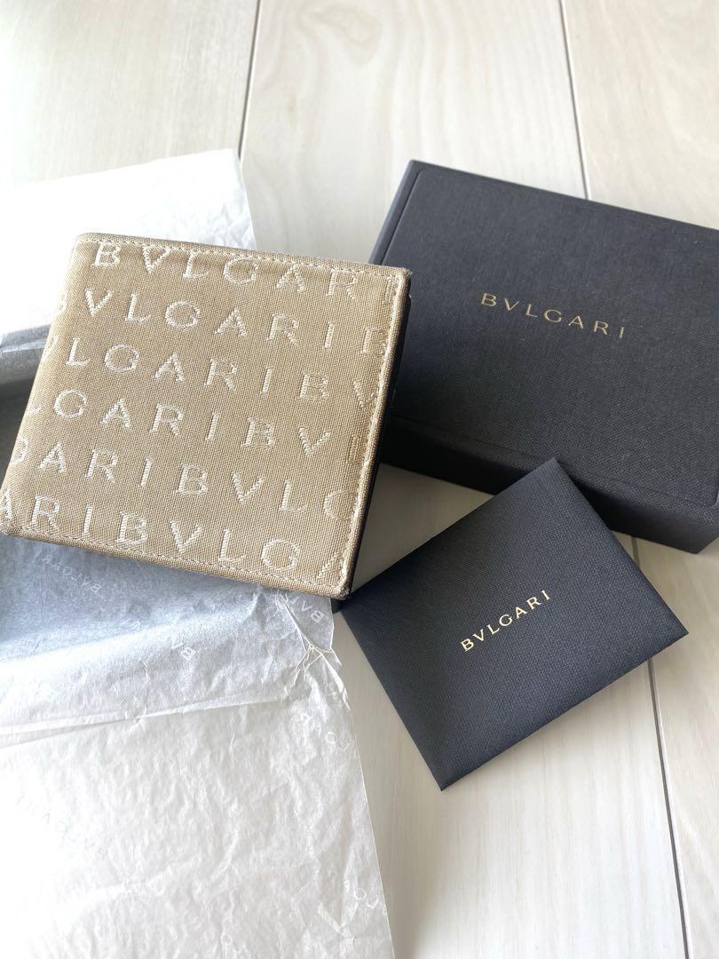 Boxed BVLGARI Bulgari Beige Bifold Wallet