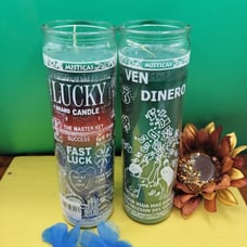 Money Drawing candle Ven dinero And Fast Luck Candle Bundle Pack Multicolored