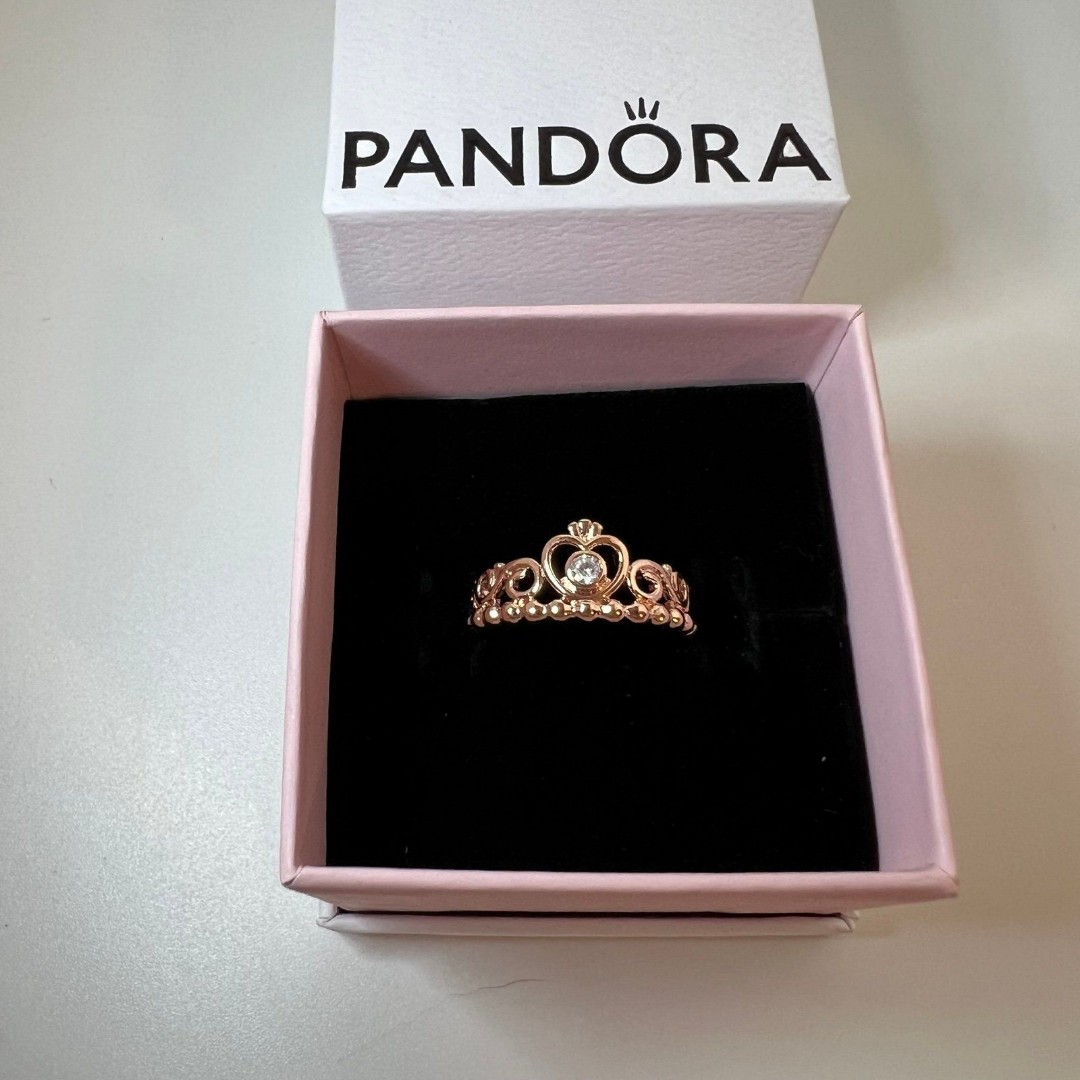 Pandora My Princess Tiara Ring, Clear Cubic Zirconia, Rose Gold-Plated - Size 5