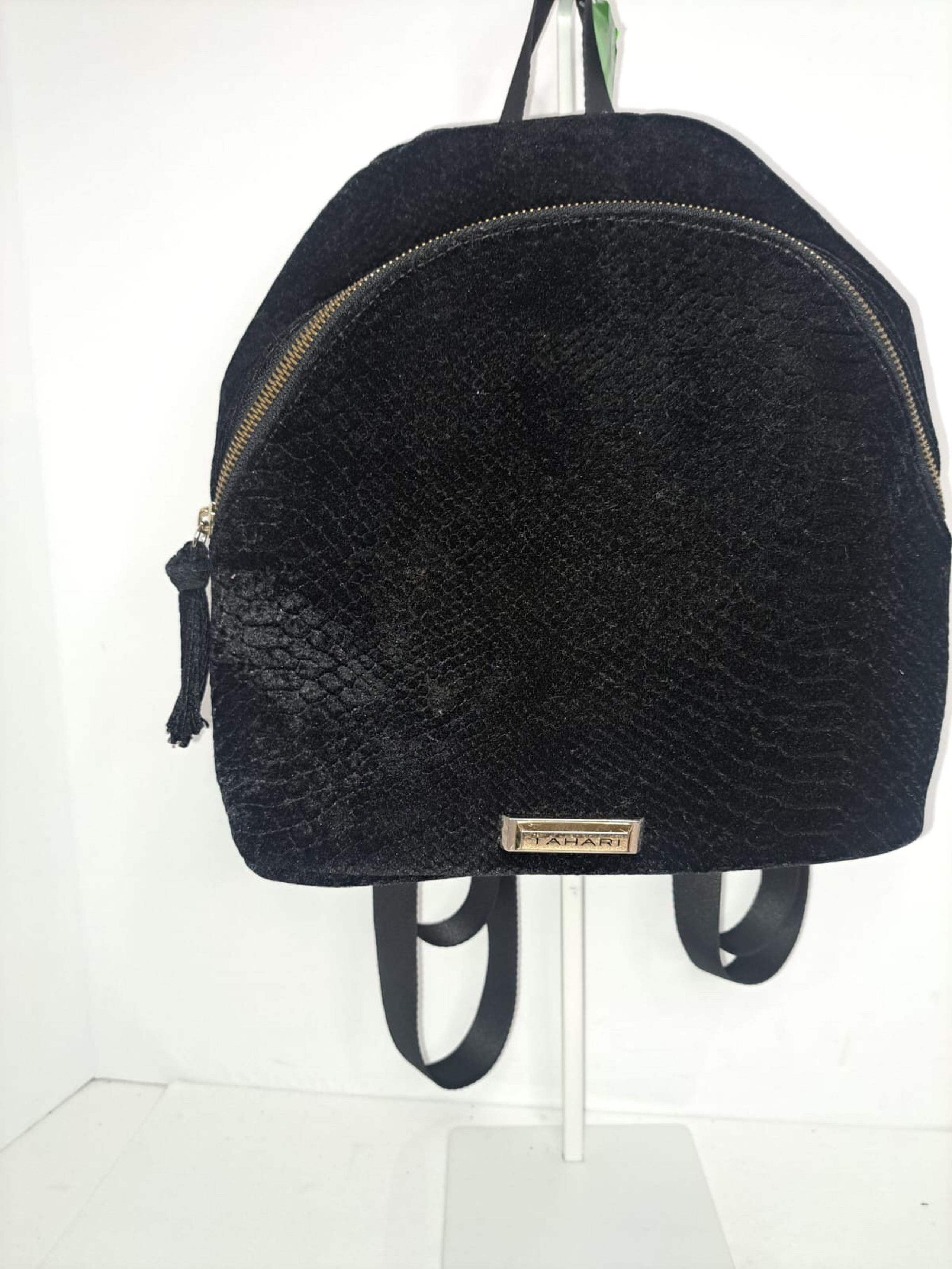 Tahari NWT Black Backpack Womens Tote Purse Strap Original Pack Dillard's New
