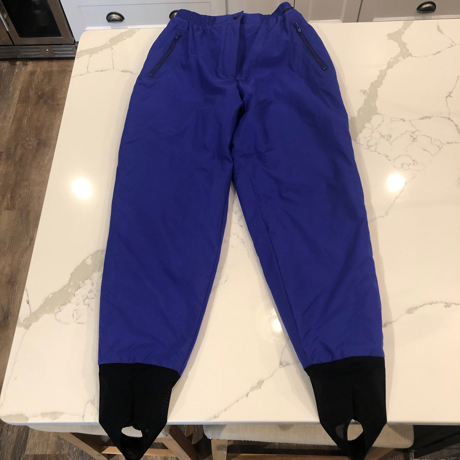 Vintage Edelweiss Women’s Snow Ski Pants Royal Blue Stirrups Retro 80’s Size 12