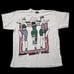 Vintage 1993 Ty Wilson Art 2 Wear Aerobics Girl T-Shirt Size Large Gray OSFA.