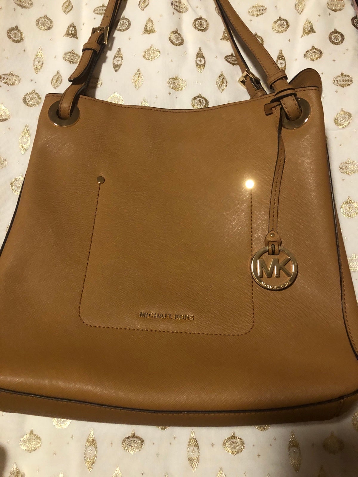 michael korse shoulder tote brown bag