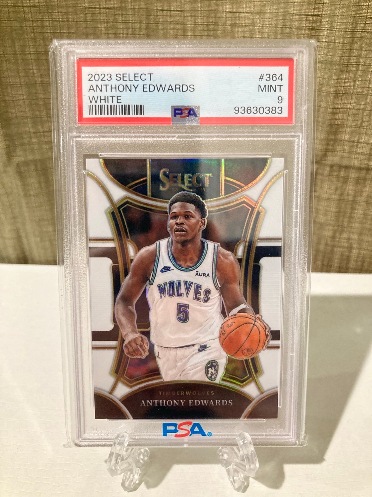 2023 Panini Select Anthony Edwards #364 White /149 PSA 9