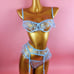 Floral Embroidery Underwire Garter Set