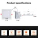 12 Pack 6 inch 12W Dimmable Square LED Can Light Retrofit with Junction Box