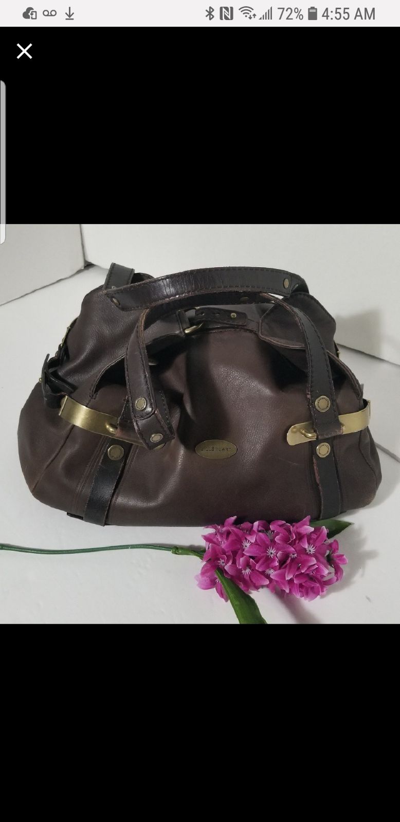 Jill Stuart Leather Brown Hobo Tote