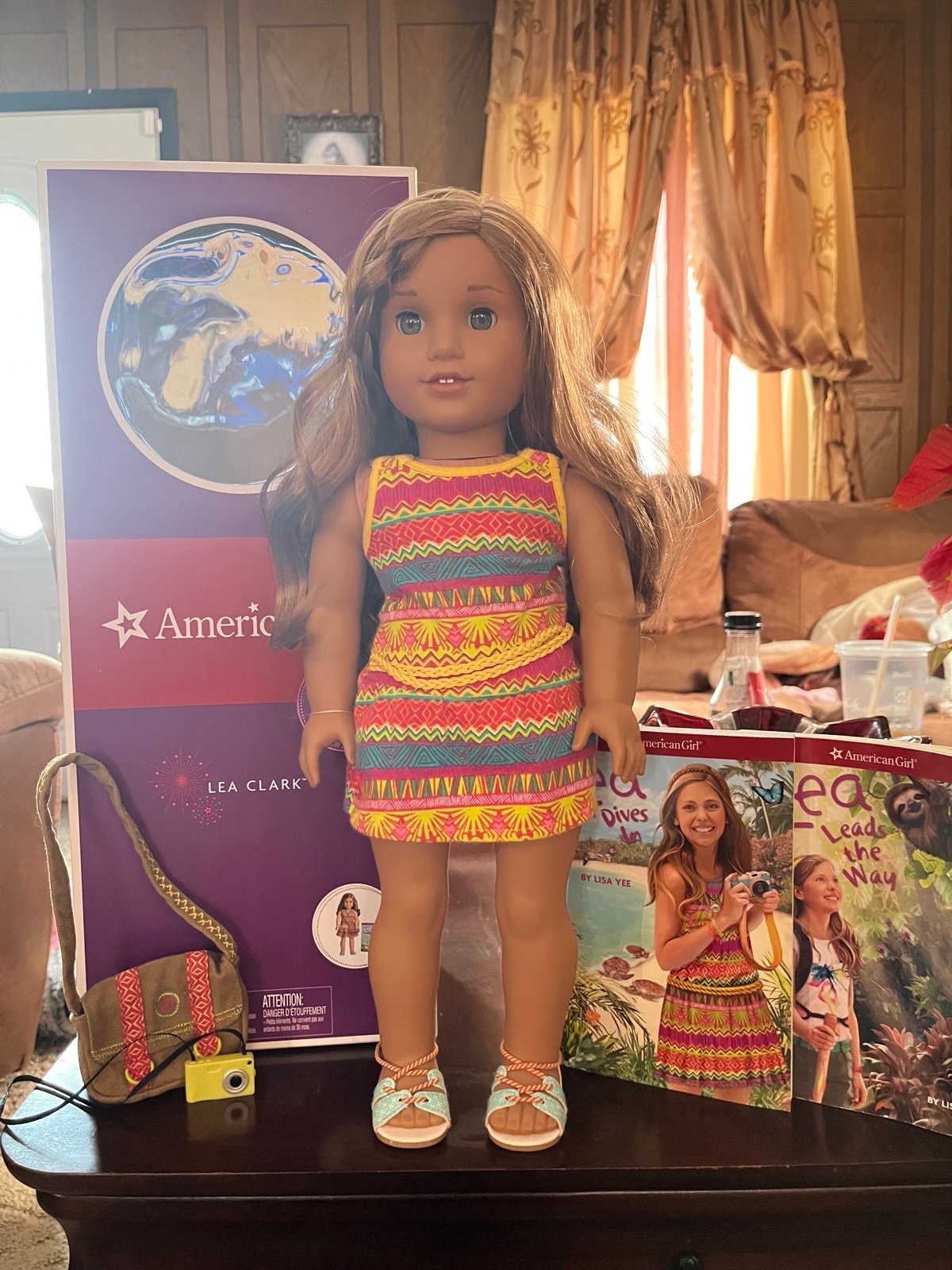 lea clark with adult size bag